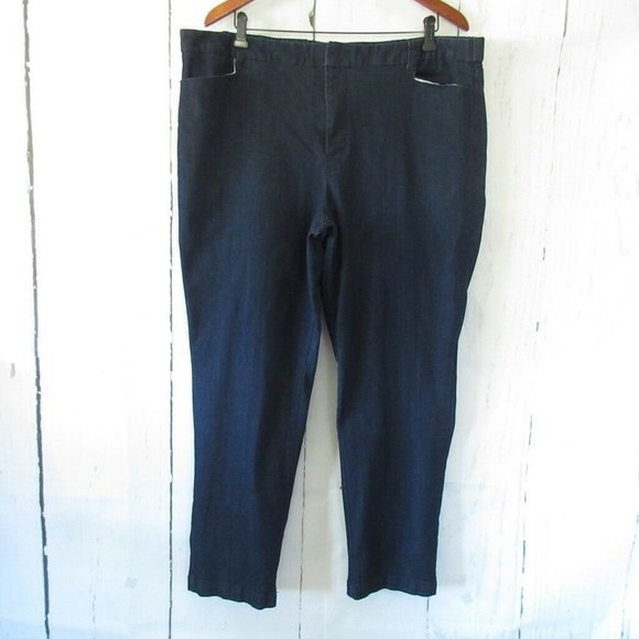 Eloquii Denim - Eloquii Jeans 18 G Dark Wash Flat Front Trouser